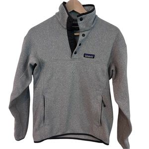 Patagonia Better Sweater Gray Pullover Button Down Fleece Size XS